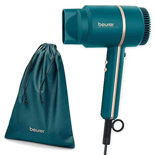 Oferta Aparatos para el cuidado personal: Beurer HC 35 Ocean Secador de pelo, secador compacto con función iónica para un cabello brillante y suave, boquilla de peinado incluida, 1600-2000 W