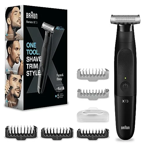 Oferta Aparatos para el cuidado personal: Braun Series X Recortadora de Barba, Afeitadora Eléctrica Hombre con Rasuradora para Rostro y Cuerpo, XT3200, Negro