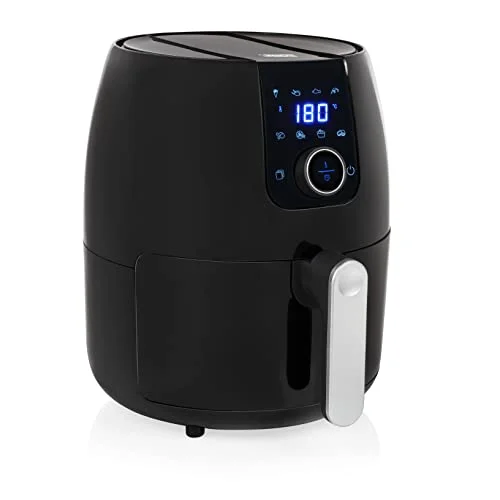 Chollo Cocina: Princess 182025 Freidora sin Aceite, Panel de Control Digital Táctil, Fácil de Limpiar, 1500 Watts, Capacidad 4.5 L, 8 Programas, Temperatura y Tiempo Regulable, 30 Recetas Pdf, Color Negro
