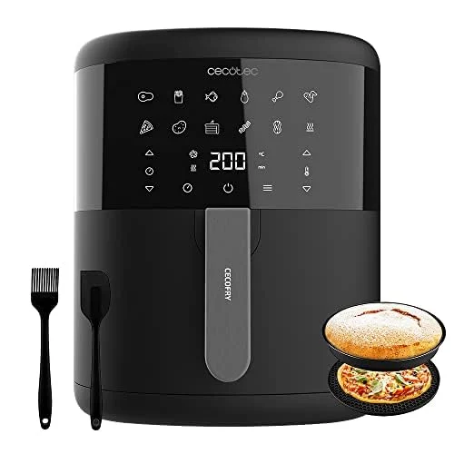 Oferta Cocina: Cecotec Freidora sin Aceite 6 L de Aire Caliente con Accesorios Cecofry Bombastik 6000 Full, 1700 W, Tecnología PerfectCook, Regulación de Temperatura y Tiempo, Control Táctil, 12 Modos