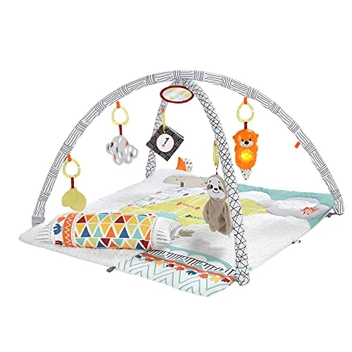 Oferta Productos para bebé: Fisher-Price Manta gimnasio de actividades con accesorios para los 5 sentidos, juguete para bebés (Mattel HBB74), Embalaje sostenible