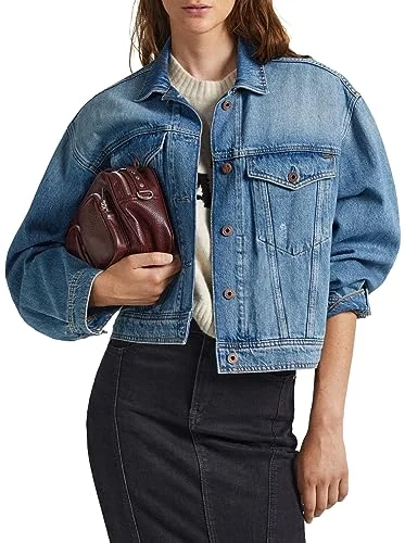 Oferta Ropa: Pepe Jeans Turner Vintage Oversized Jacket, Azul (Denim), M para Mujer