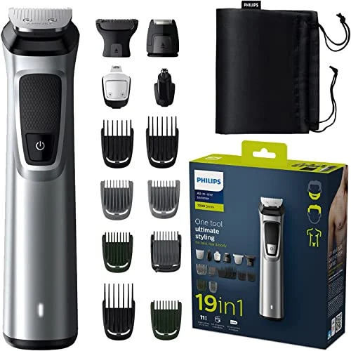 Chollo Aparatos para el cuidado personal: Philips Multigroom Philips Serie 7000 19 en 1 para la Cara, el Pelo y el Cuerpo con Tecnología DualCut (modelo MG7736/25)