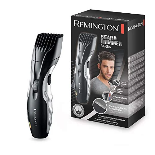 Oferta Aparatos para el cuidado personal: Remington Recortadora de Barba Ceramic Beard, Barbero con Cable e Inalámbrico, Cuchillas Cerámica, 9 Ajustes de Longitud, Rueda Zoom Ajuste de Longitud, 40 min Autonomía, Indicador Carga, MB320C