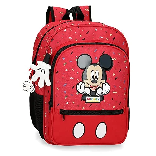 Oferta Equipaje: Disney It´s a Mickey thing Mochila Escolar Adaptable a Carro Rojo 30x38x12 cms Poliéster 13,68L