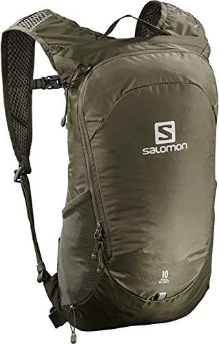 Oferta Deportes: Salomon Trailblazer 10 Mochila de senderismo Unisex, Versatilidad, Fácil de usar, Comodidad y ligereza, Martini Olive, Olive Night, Ebony