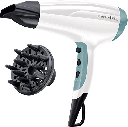 Oferta Aparatos para el cuidado personal: Remington Secador de Pelo Shine Therapy, Iónico, Cabello Sin Encrespamiento y Más Brillante,2300 W, Concentrador y Difusor, 3 Temperaturas, 2 Velocidades, Rejilla Trasera Desmontable, D5216