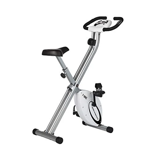 Oferta Deportes: Ultrasport F-Bike, Entrenador bicicleta, Bicicleta fitness Ordenador entrenamiento LCD, Bicicleta plegable, Máx. del usuario 110 kg, medición pulso, 8 niveles resistencia, rueda ajuste, Blanco/Plata