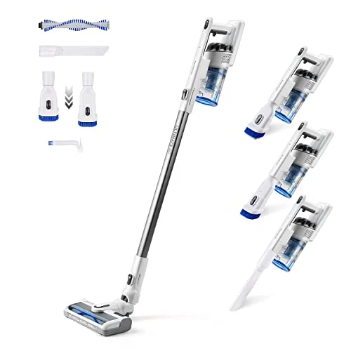 Oferta Cocina: Taurus Ultimate Go - Aspirador escoba sin cable, baterías de Litio 22, 2V, dos velocidades, cepillo Turbo Brush All Road, iluminación en la zapata, aspira 200m2 de una vez, blanco