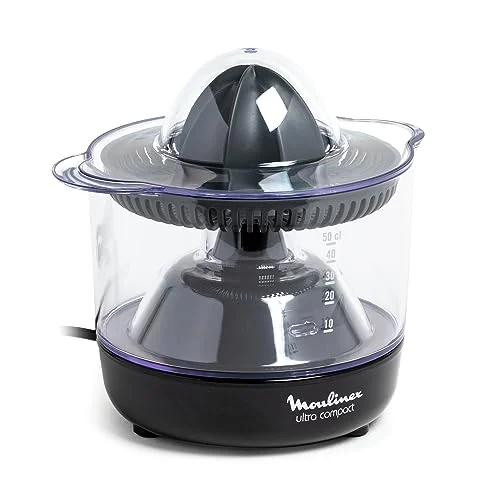 Oferta Cocina: Moulinex PC120870 Exprimidor Compacto con Jarra Transparente Desmontable de 0,45 l, Apto para lavavajillas, 25 W, De plástico