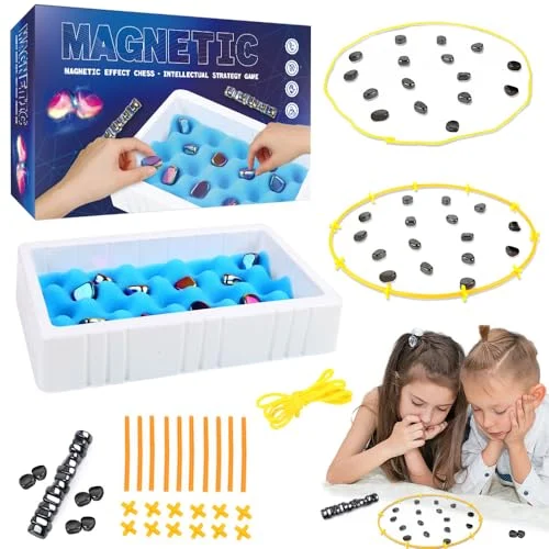 Oferta Juguete: Foreverup Juego de Ajedrez Magnético, Juego Magnético de Mesa, Juego de Mesa de Piedra Magnética, Juego de Imán de Mesa, Magnetic Chess Game para Fiestas, Reuniones Familiares y Viajes