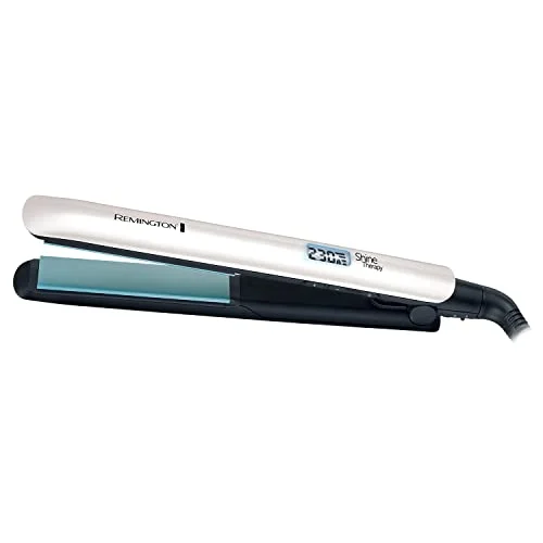 Oferta Aparatos para el cuidado personal: Remington Plancha de Pelo Shine Therapy, Aceite de Argán, Placas Flotantes Extralargas, Resultados Profesionales, Cabello Brillante, Cerámica Avanzada, 9 Temperaturas hasta 230°C, Digital, S8500