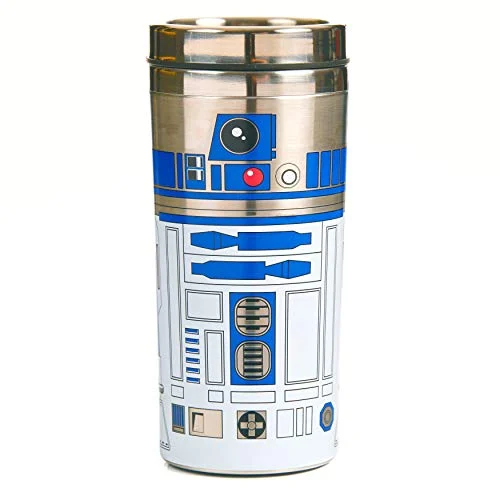 Oferta Casa: Paladone- R2-D2 Taza de viaje de acero cepillado -Producto oficial de Star Wars