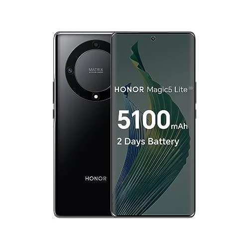 Oferta NoSoloChollos Inalámbrico: NoSoloChollos HONOR Magic 5 Lite Smartphone 5G, 8+256 GB, Snapdragon 695, Pantalla AMOLED Curva de 120 Hz de 6,67”, Cámara Triple de 64MP, Batería Larga duración de 5100 mAh, Dual SIM, Android 12