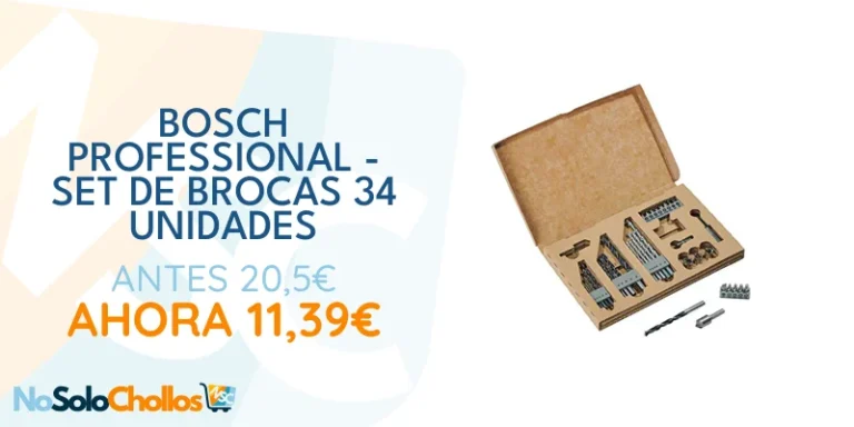 Oferta Mejora del hogar: Bosch Professional - Set de brocas/puntas de atornillar de 34 unidades (madera, metal, piedra, accesorios para taladro atornillador)