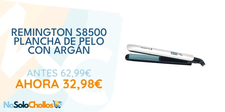 Oferta Aparatos para el cuidado personal: Remington Plancha de Pelo Shine Therapy, Aceite de Argán, Placas Flotantes Extralargas, Resultados Profesionales, Cabello Brillante, Cerámica Avanzada, 9 Temperaturas hasta 230°C, Digital, S8500