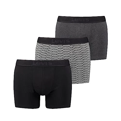Oferta NoSoloChollos Ropa: NoSoloChollos Levi's Boxer, Negro (Black Grey Combo), L (Pack de 3) para Hombre