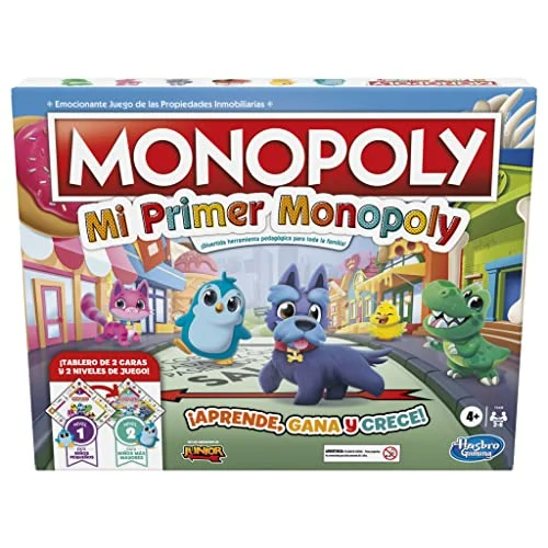 Oferta NoSoloChollos Juguete: NoSoloChollos Mi Primer Monopoly - Juego de Mesa para niños a Partir de 4 años - 2 Juegos en 1: Tablero de 2 Caras - Divertida Herramienta pedagógica para Toda la Familia