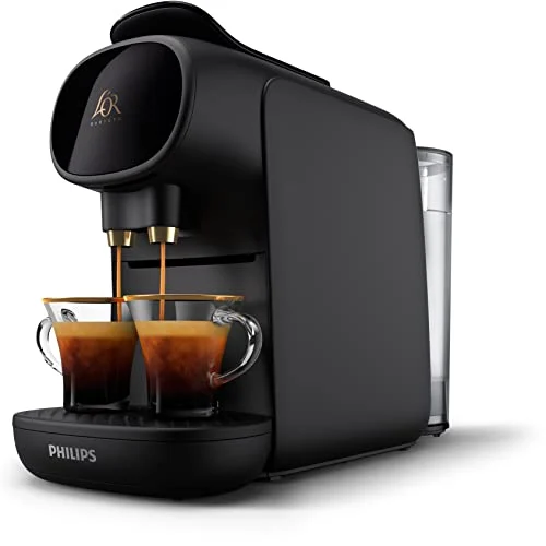 Oferta NoSoloChollos Cocina: NoSoloChollos Philips L'Or Barista Sublime Cafetera de Cápsulas, Reconocimiento de Cápsula Doble, 1 o 2 tazas, Bandeja de Goteo Ajustable, Negro Piano (LM9012/60)