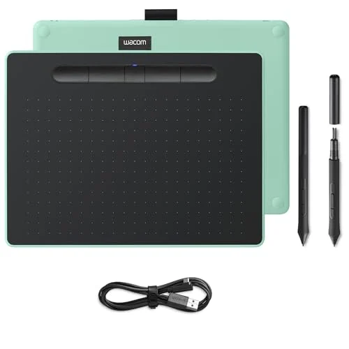 Oferta NoSoloChollos Ordenador personal: NoSoloChollos Wacom Intuos M - Tableta Gráfica Bluetooth para pintar, dibujar y editar photos con 3 softwares creativos incluidos para descargar, Windows & Mac, óptima para oficina en casa y e-learning, pistacho