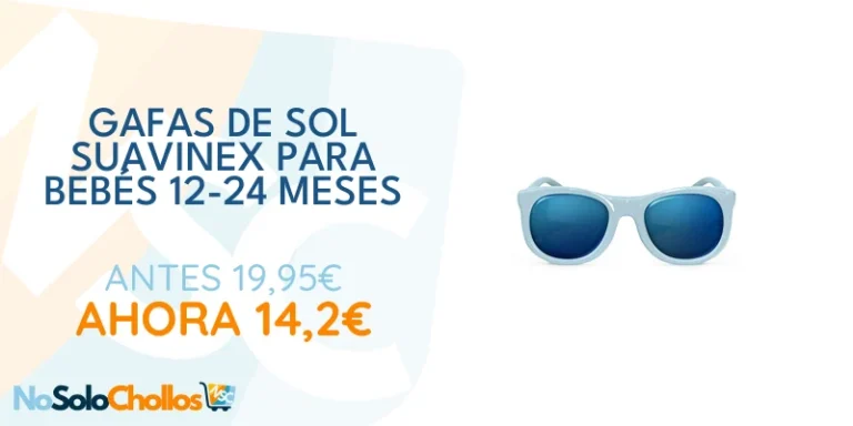 Oferta Productos para bebé: Suavinex, Gafas de Sol para Bebés de 12 a 24 Meses, Polarizadas, con Filtro UV 400, 100% Protección Rayos UVA y UVB, con Funda Incluida, Muy Flexibles y Ligeras, de Forma Cuadrada, Color Glacier