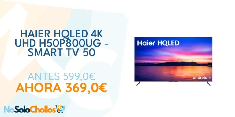 Oferta Entretenimiento en el hogar: Haier HQLED 4K UHD H50P800UG - 50", Smart TV, HDR 10, Dolby Atmos y Dolby Vision, Android 11, Smart Remote Control, Google Assistant, Bluetooth 5.1, DBX TV, HDMI 2.1 x 4, 2022