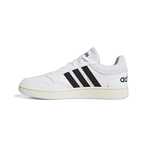 Oferta NoSoloChollos Zapatos: NoSoloChollos adidas Hoops 3.0 Low Classic Vintage Shoes, Zapatillas Hombre, FTWR White/Core Black/Chalk White, 42 EU