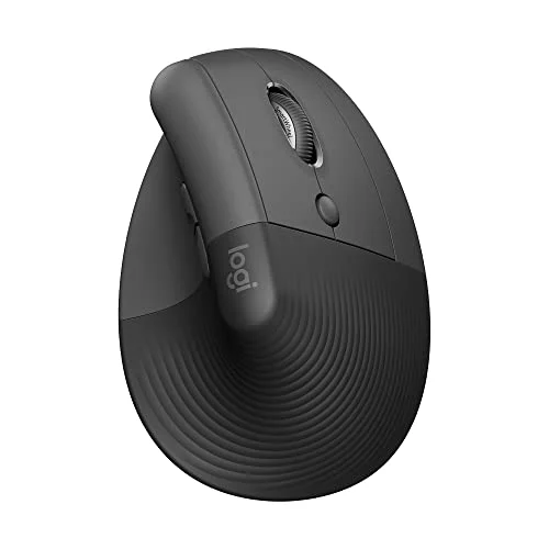 Oferta NoSoloChollos Ordenador personal: NoSoloChollos Logitech Lift Ratón Ergonómico Vertical, Inalámbrico, Bluetooth o receptor Logi Bolt USB, clics Silenciosos, 4 botones, compatible con Windows/macOS/iPadOS, portátil, PC - Grafito
