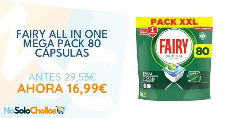 Oferta Drugstore: Fairy Original All in One, Pastillas Lavavajillas, 80 Cápsulas (5 x 16), Mega Pack