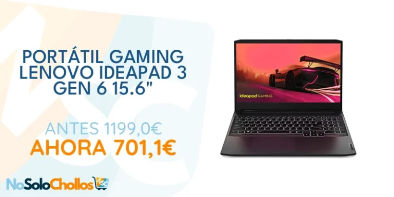 Oferta Ordenador personal: Lenovo IdeaPad Gaming 3 Gen 6 - Ordenador Portátil Gaming 15.6" FullHD 120Hz (AMD Ryzen 5 5600H, 16GB RAM, 512GB SSD, NVIDIA GeForce RTX 3060-6GB, Sin Sistema Operativo) Negro - Teclado QWERTY Español