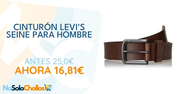 Oferta Ropa: Levi's Seine Metal cinturón, Marrón Oscuro, 90 para Hombre